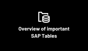 Overview of important SAP Tables